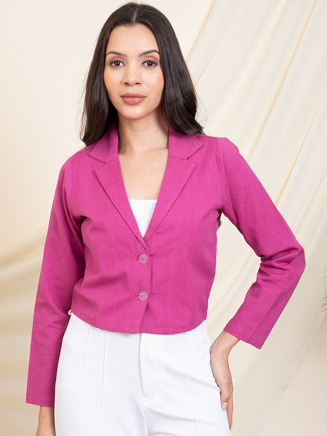 

DEEBACO Single Breasted Blazer, Magenta