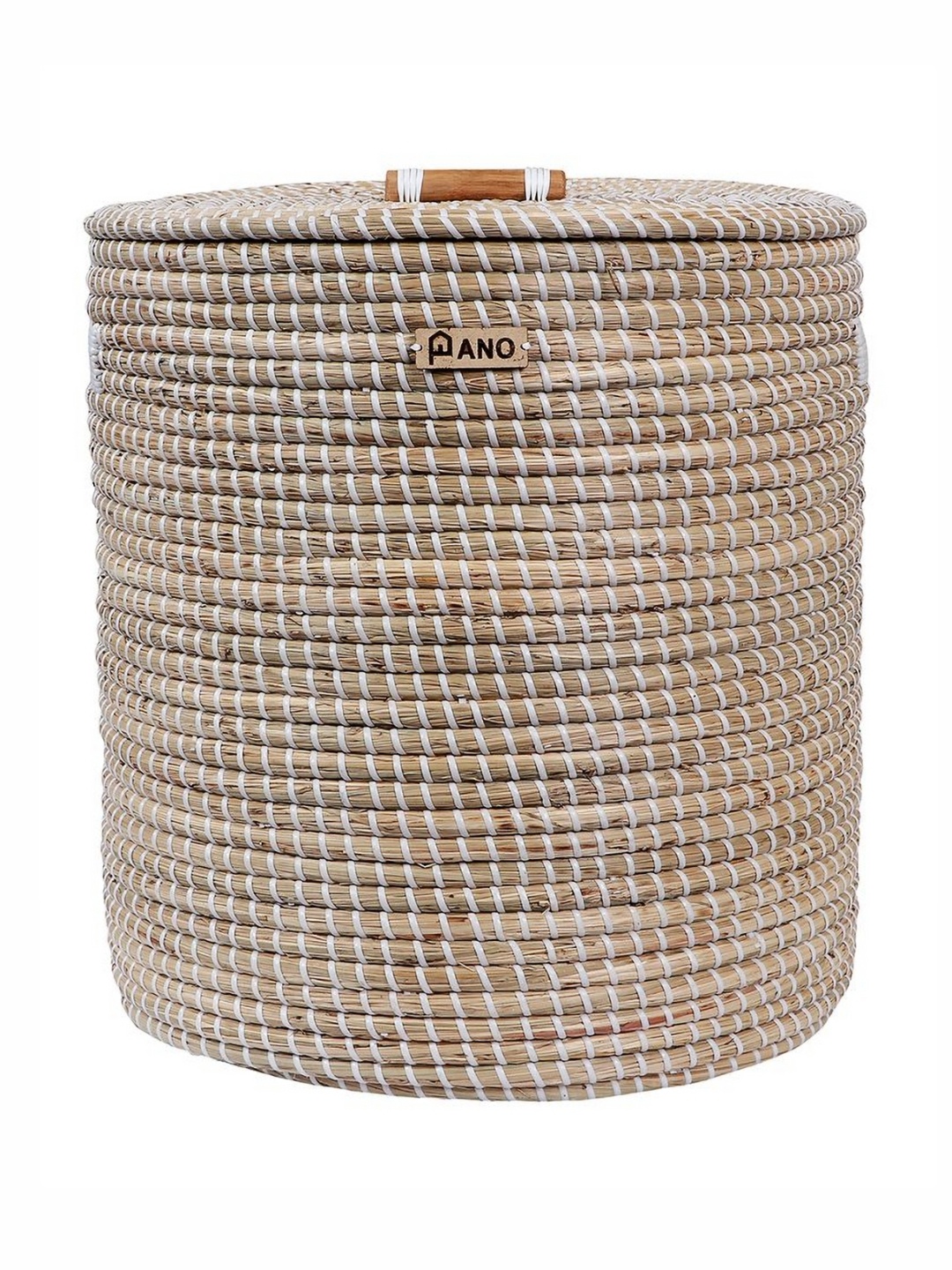 

Pano Khaki Vintage Natural Weicker Laundry Bakset With Lid