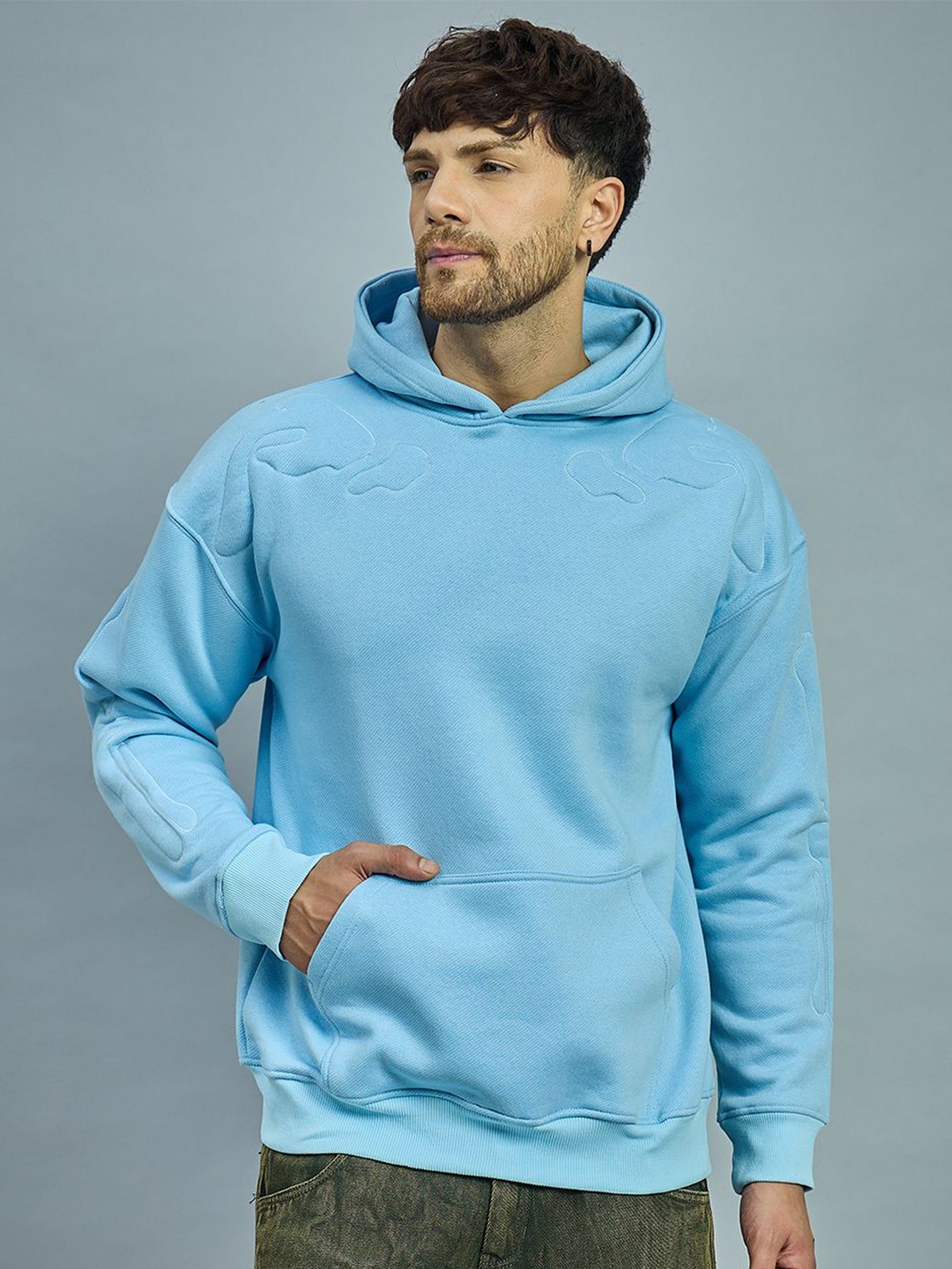 

FUGAZEE Men Hooded Sweatshirt, Blue