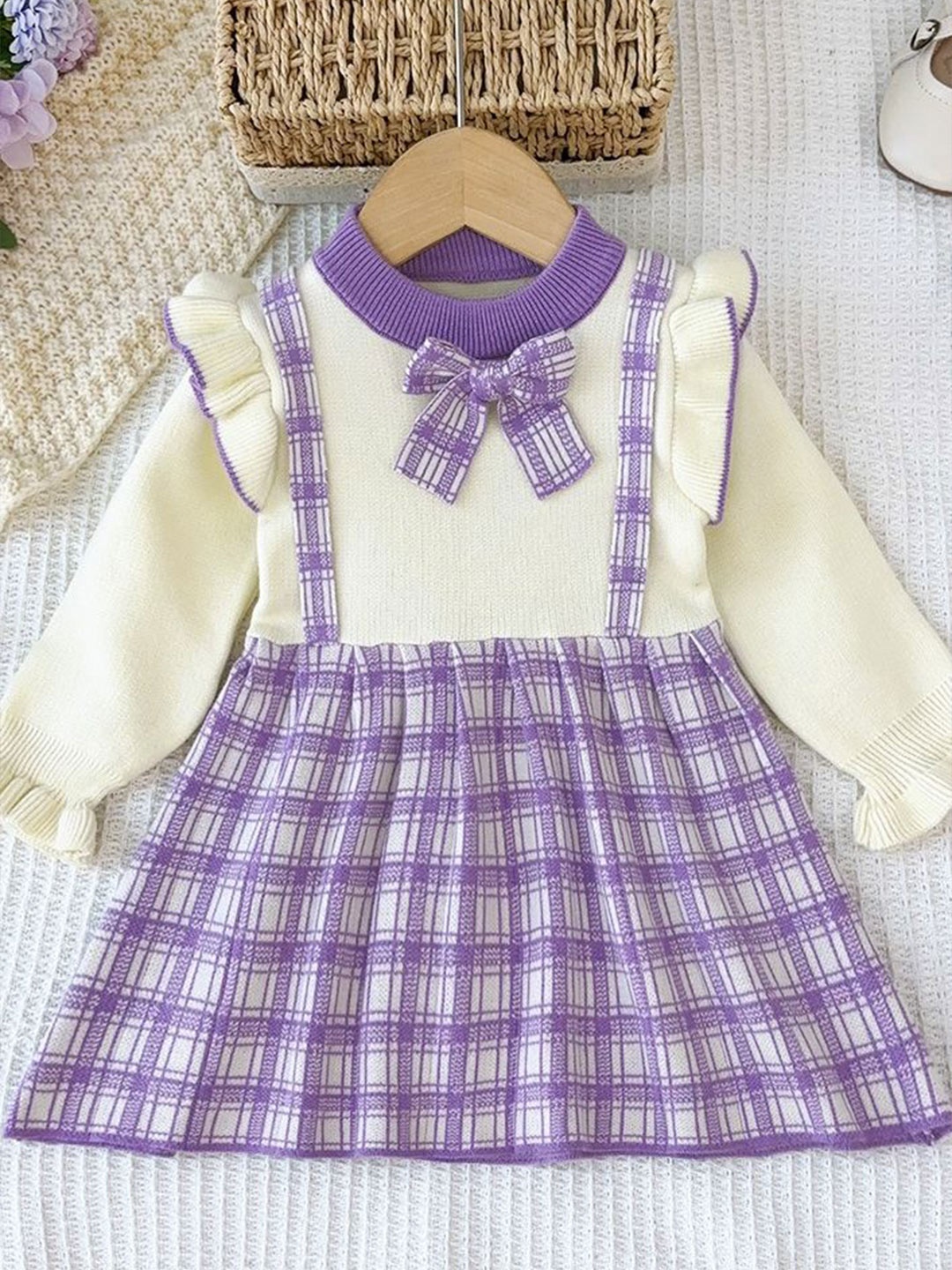

LULU & SKY Print Fit & Flare Dress, Purple