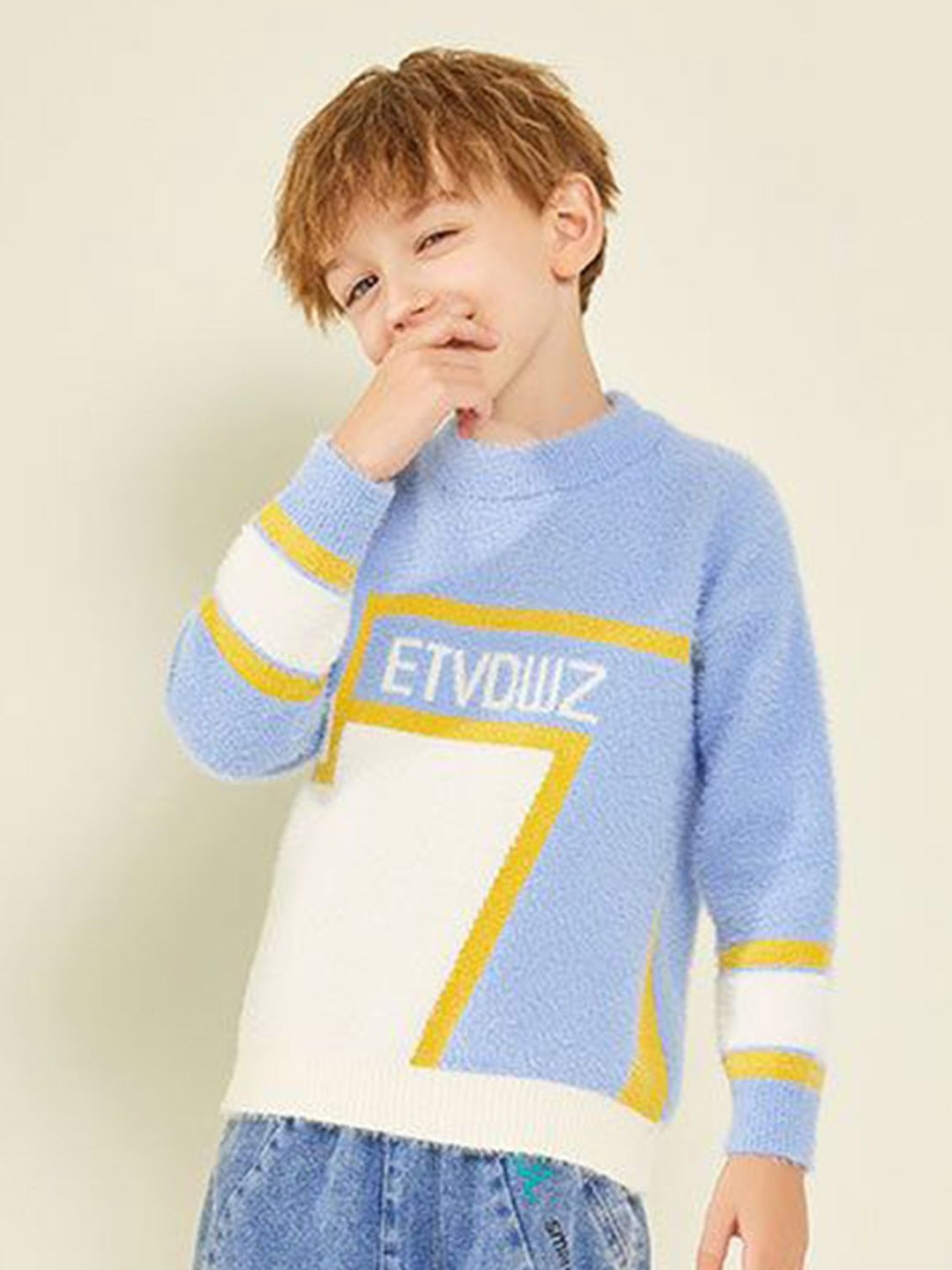 

LULU & SKY Boys Printed Sweatshirt, Blue