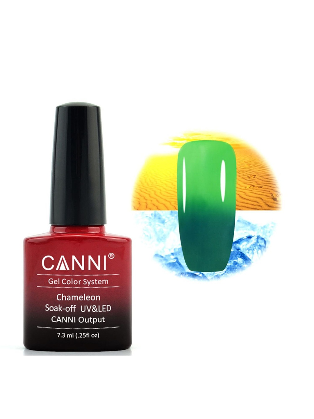 

CANNI Chameleon Soak-off UV & LED Nail Polish- 7.3 ml- 337, Green