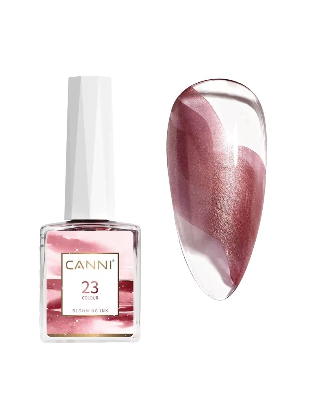 

CANNI Blooming Ink 16 Color Marble Gradient Nail Polish 9 ml - Shade 23, Nude