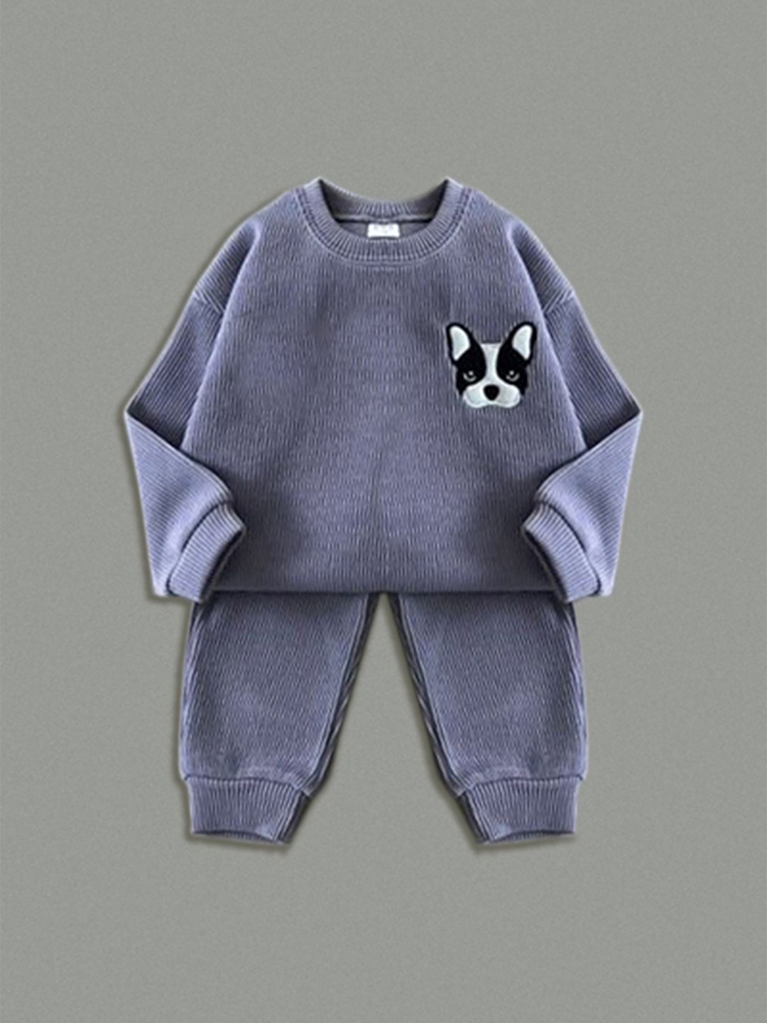 

LULU & SKY Girls Striped T-shirt with Trousers, Purple
