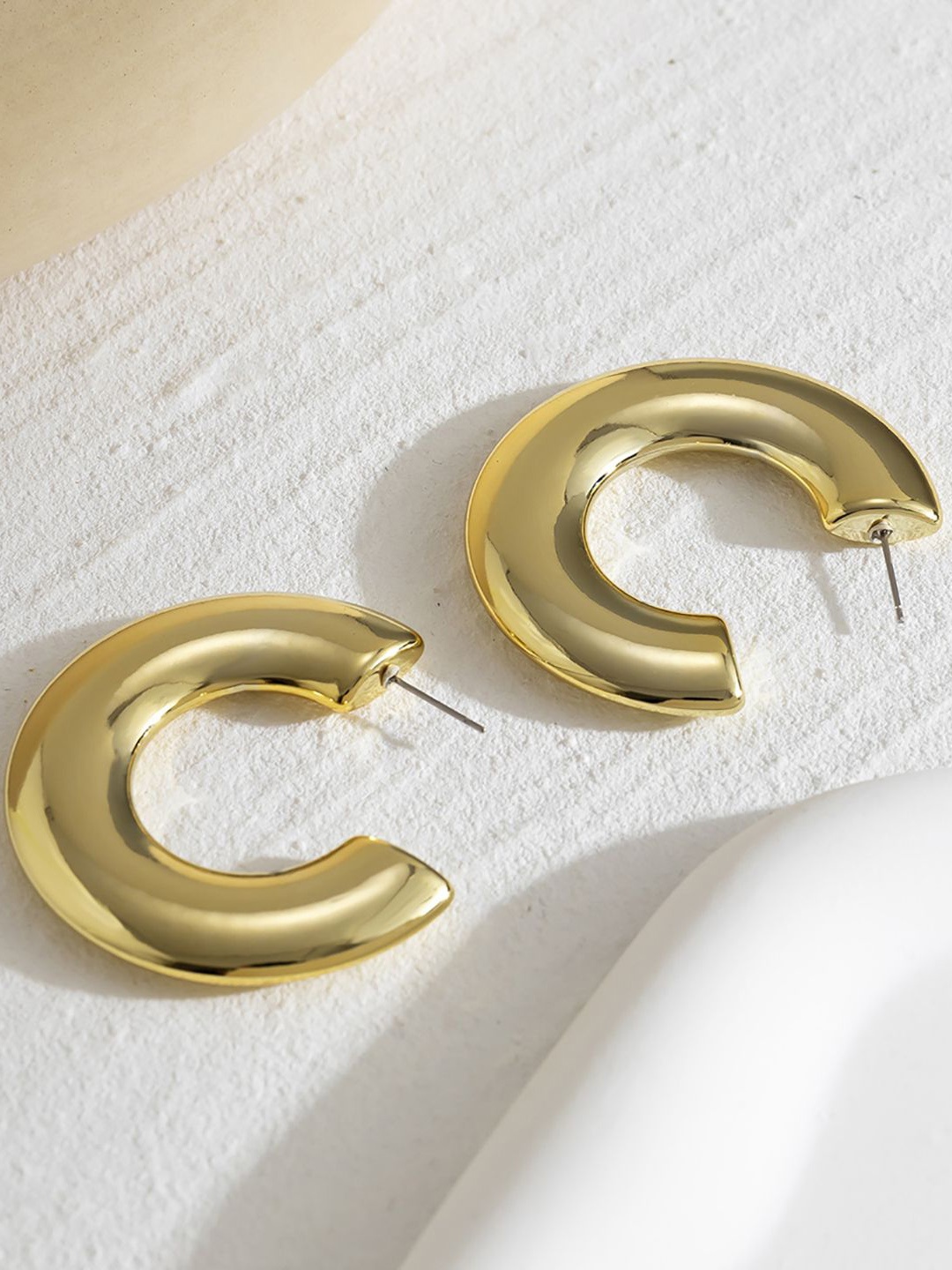 

StyleCast x Revolte Circular Half Hoop Earrings, Gold