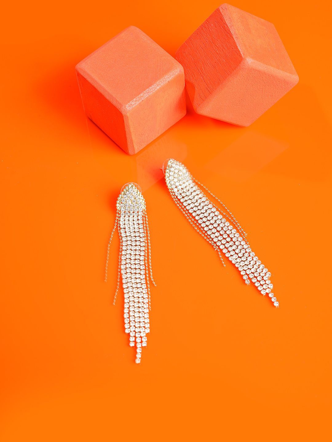 

glitchez Contemporary Drop Earrings, Silver