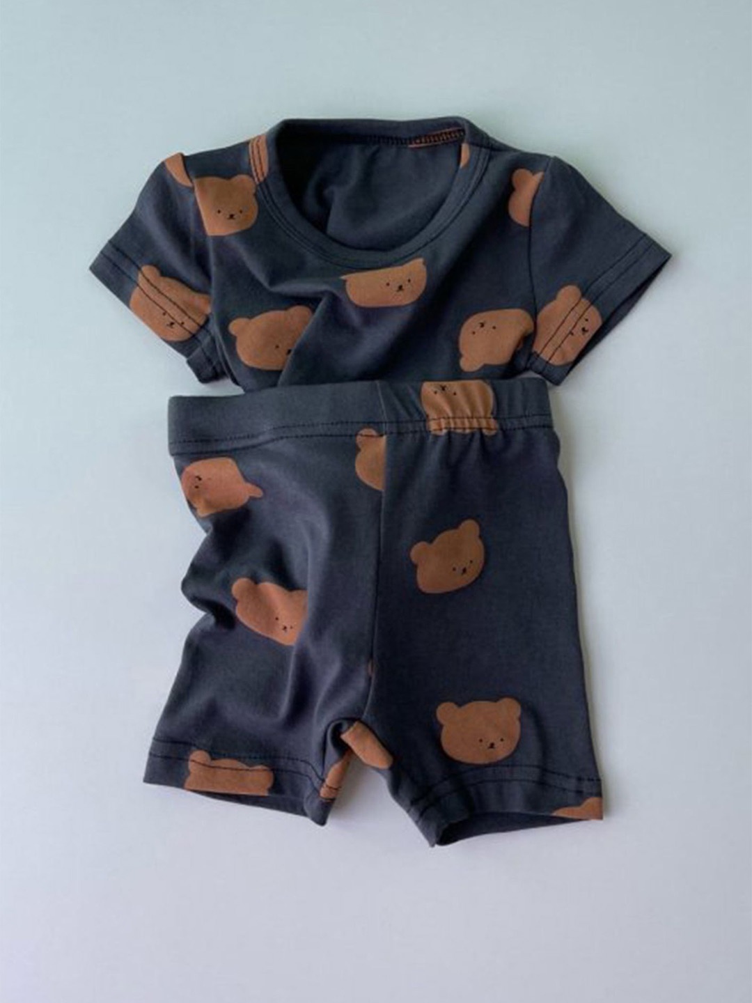 

LULU & SKY Girls Printed T-shirt with Shorts, Black