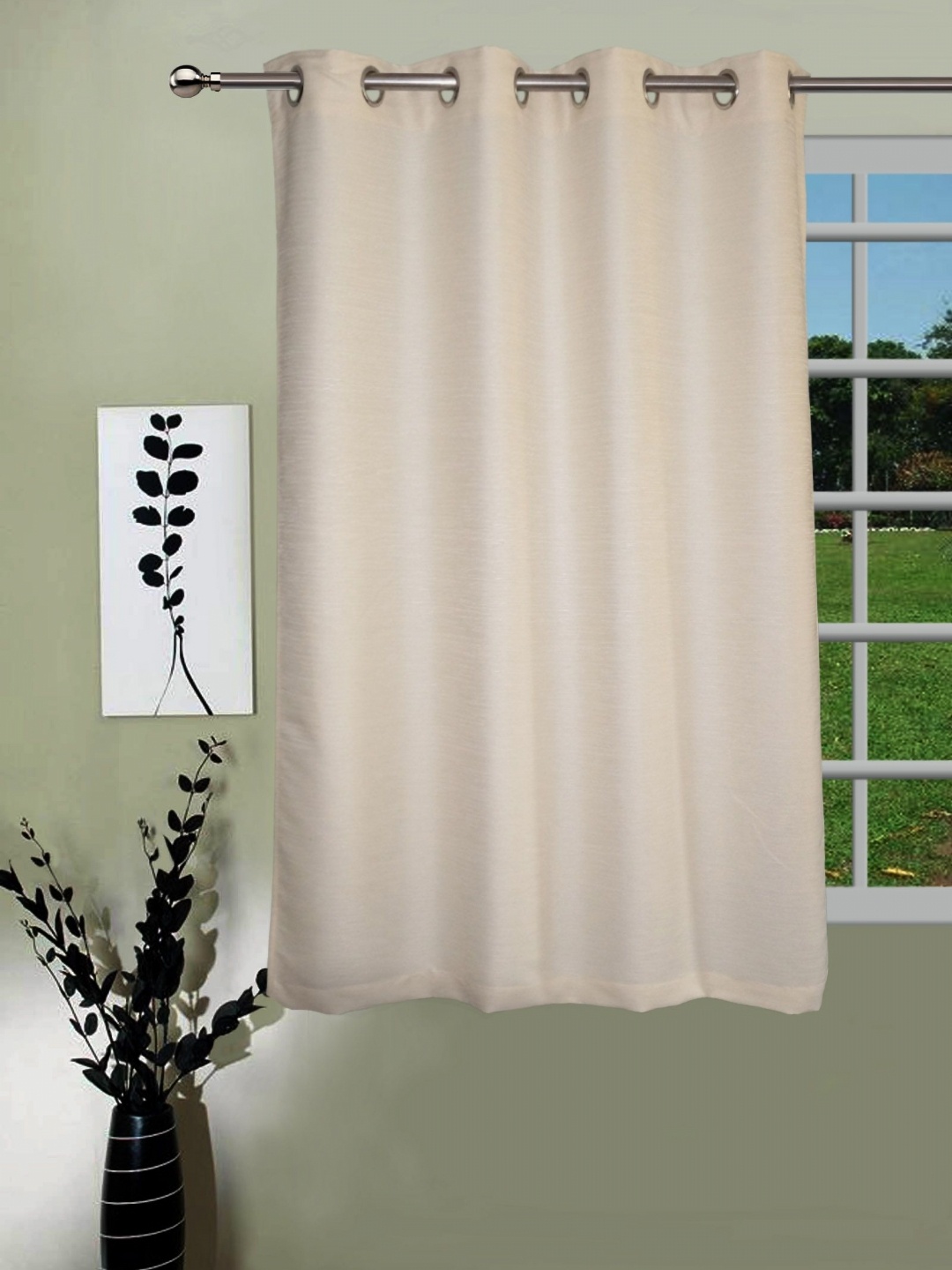 

Lushomes Cream-Coloured Door Curtain