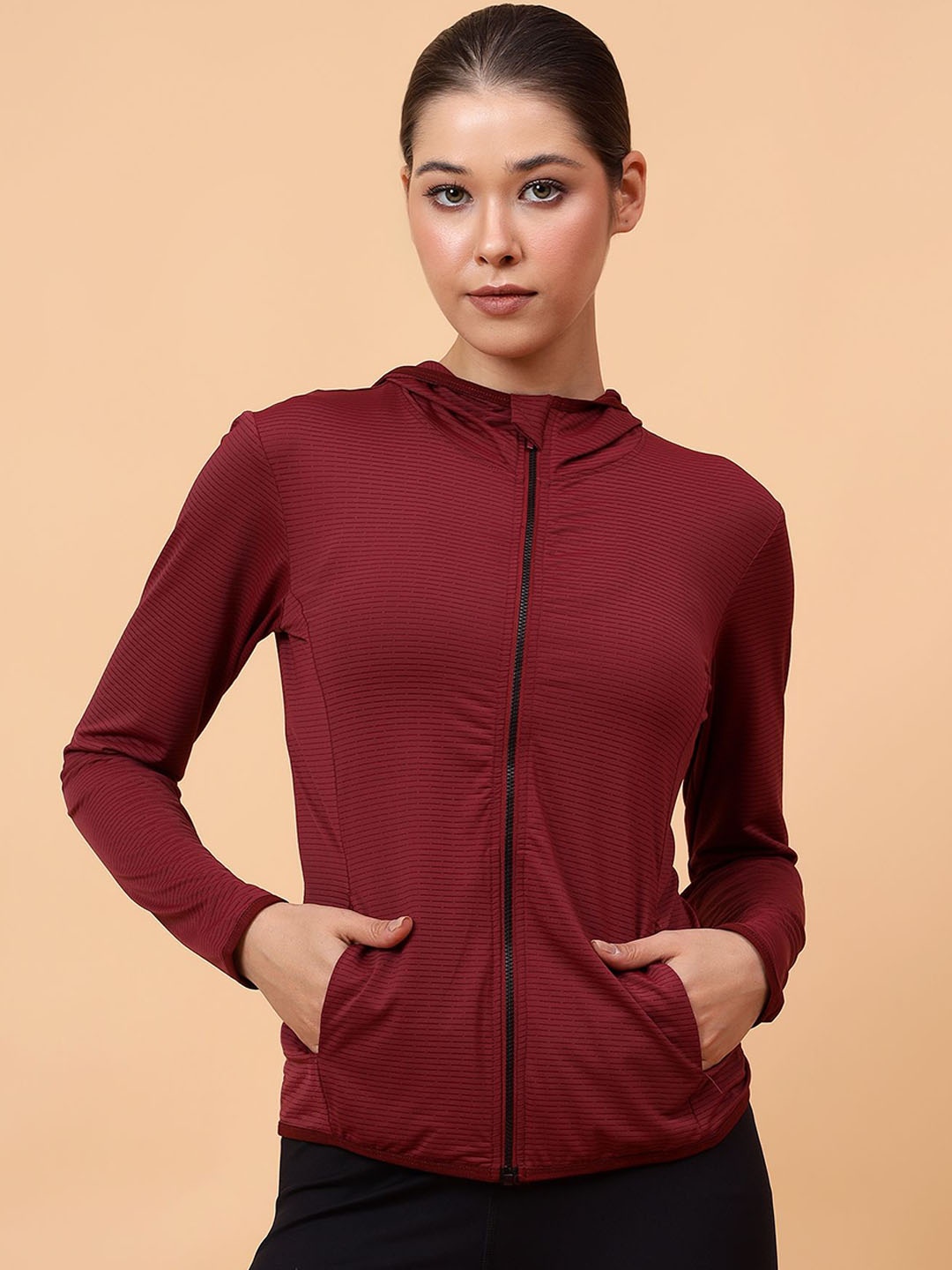 

Fitkin Women Shape You Performance Jacket, Maroon