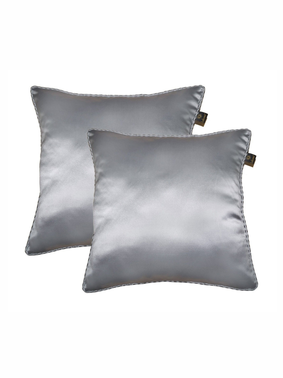 

Lushomes Grey Set of 2 Square Cushion Covers