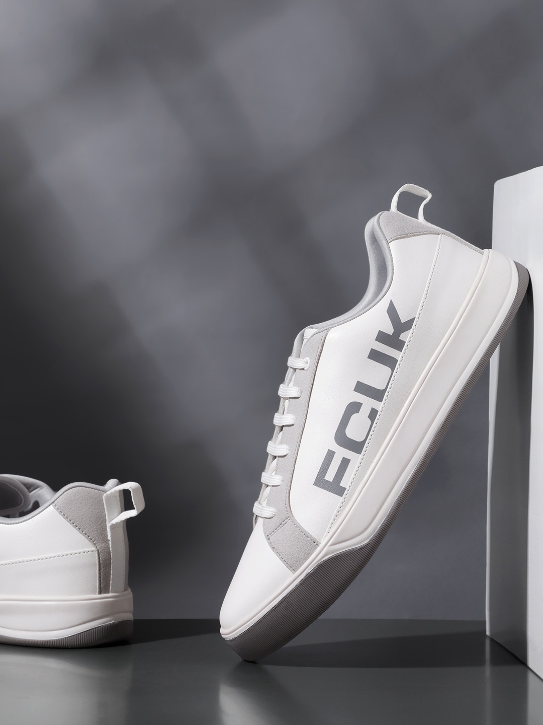 

FCUK Men Brand-Logo Printed Everyday Sneakers, White