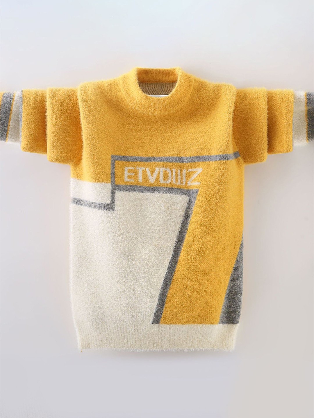 

LULU & SKY Boys Printed Sweatshirt, Yellow