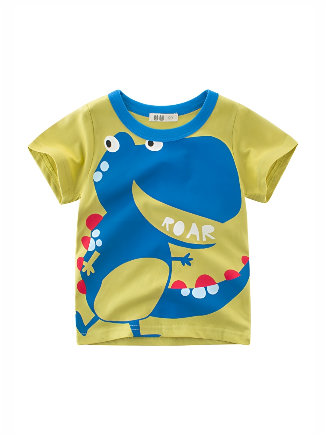 

LULU & SKY Boys Graphic Printed Round Neck Organic Cotton T-shirt, Green