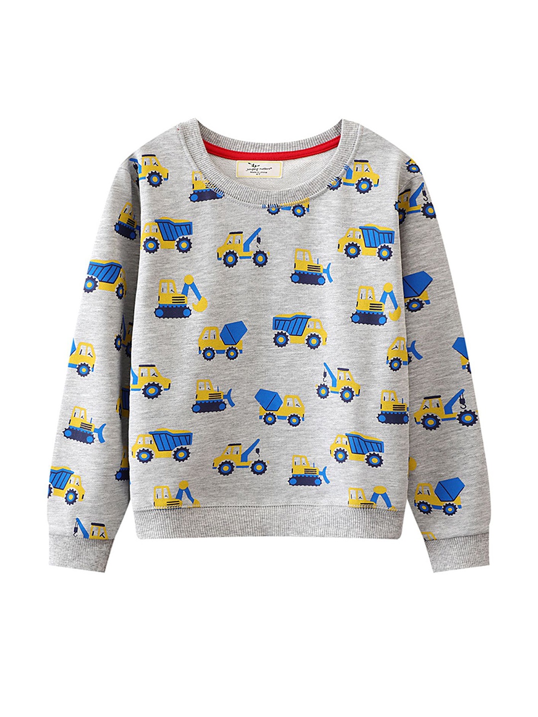 

LULU & SKY Boys Printed Sweatshirt, Grey