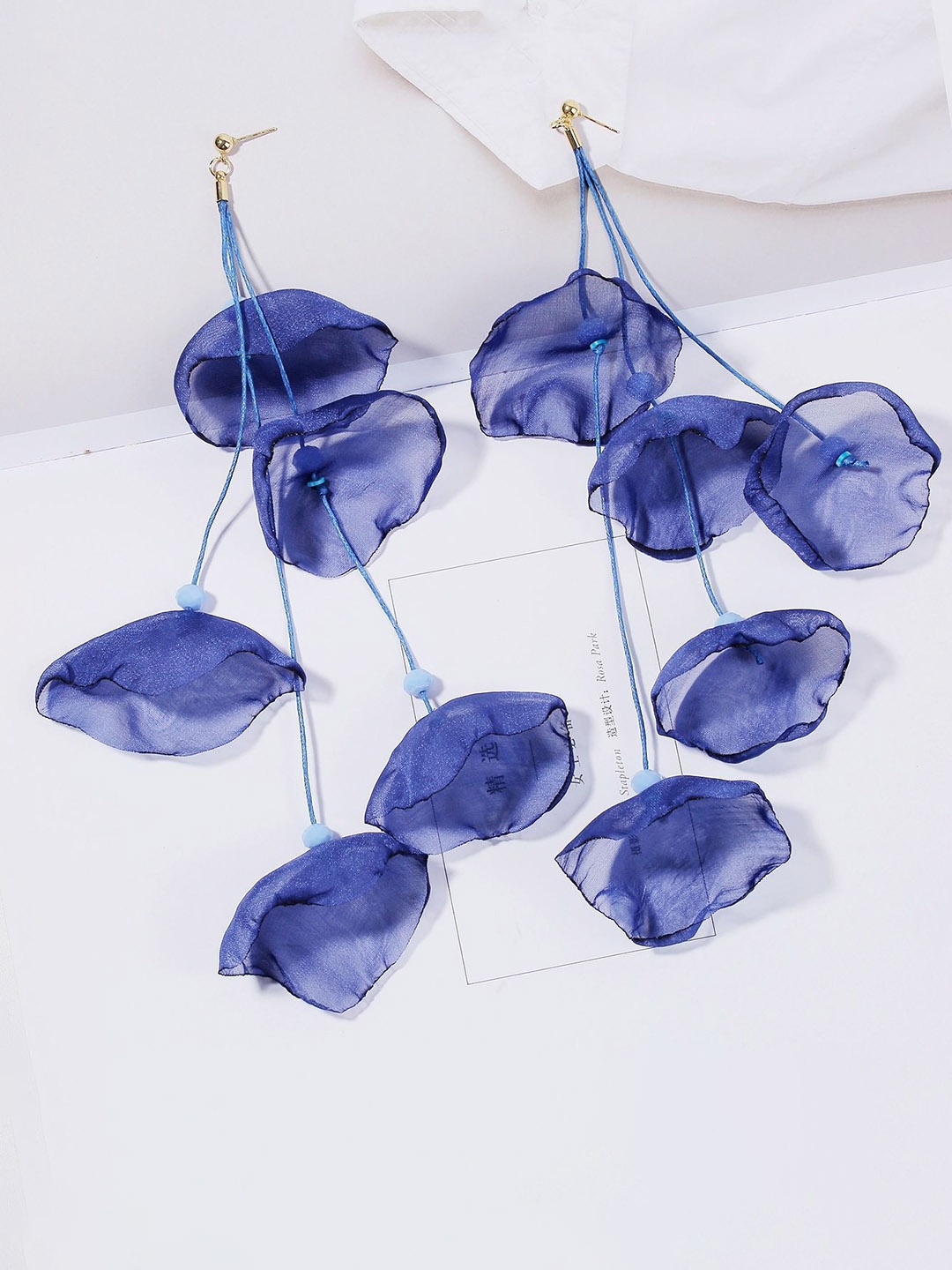 

StyleCast x Revolte Floral Drop Earrings, Blue