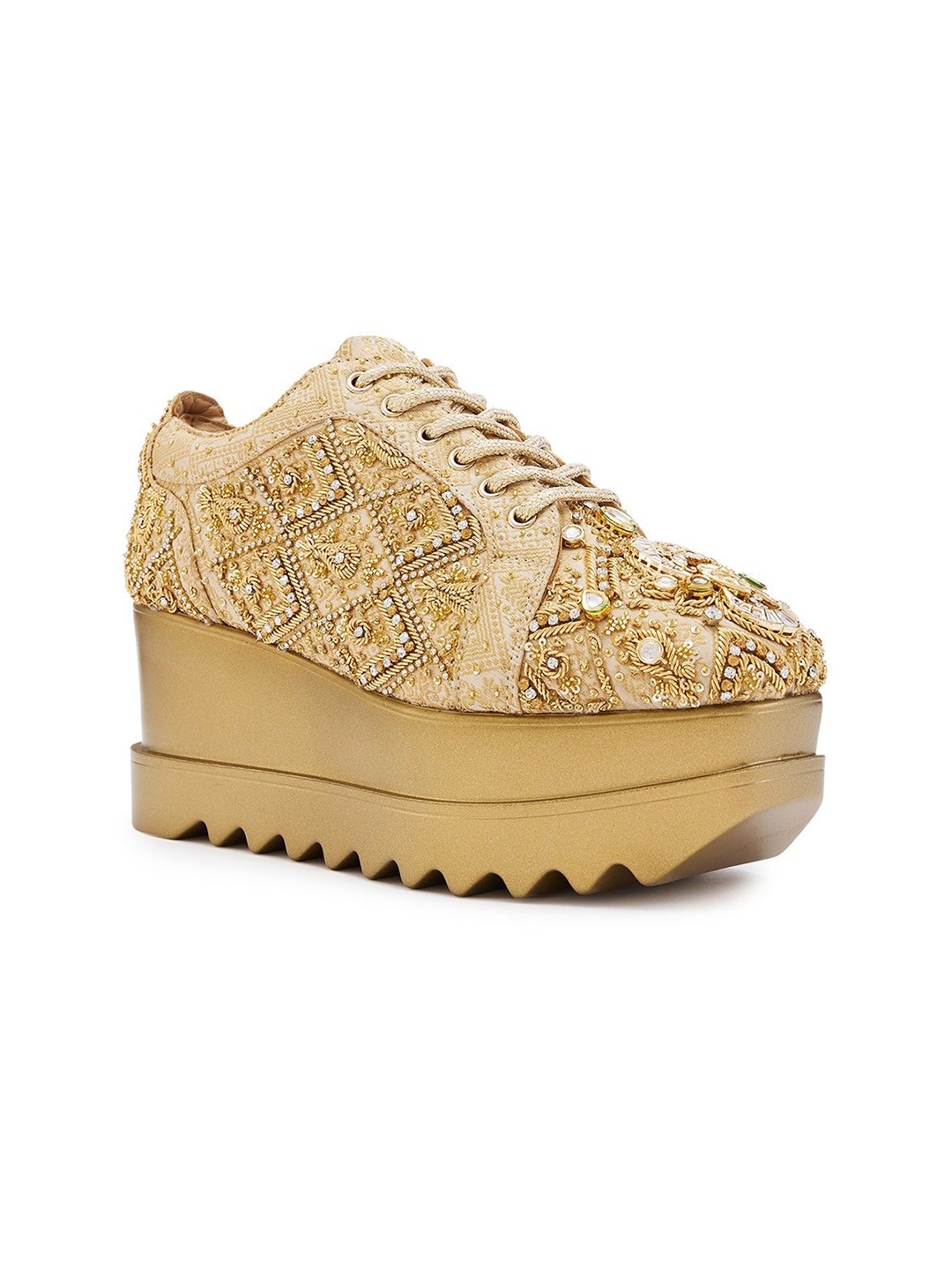 

Anaar Women Buzz Nation Wedge Sneakers, Gold