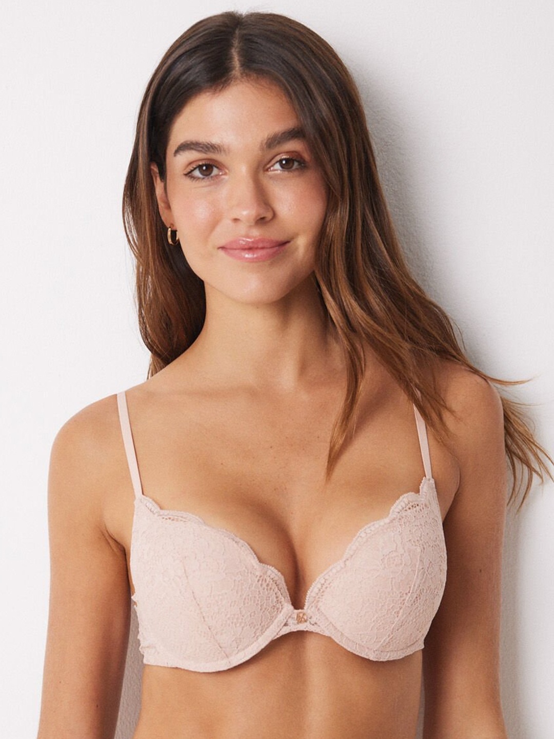 

women'secret Medium Coverage Lightly Padded Push-Up Bra 8430072-71, Pink