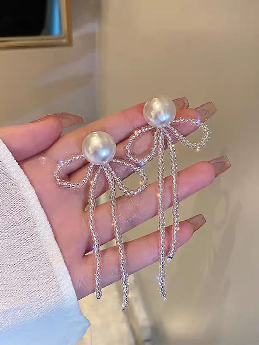 

StyleCast x Revolte Classic Drop Earrings, White
