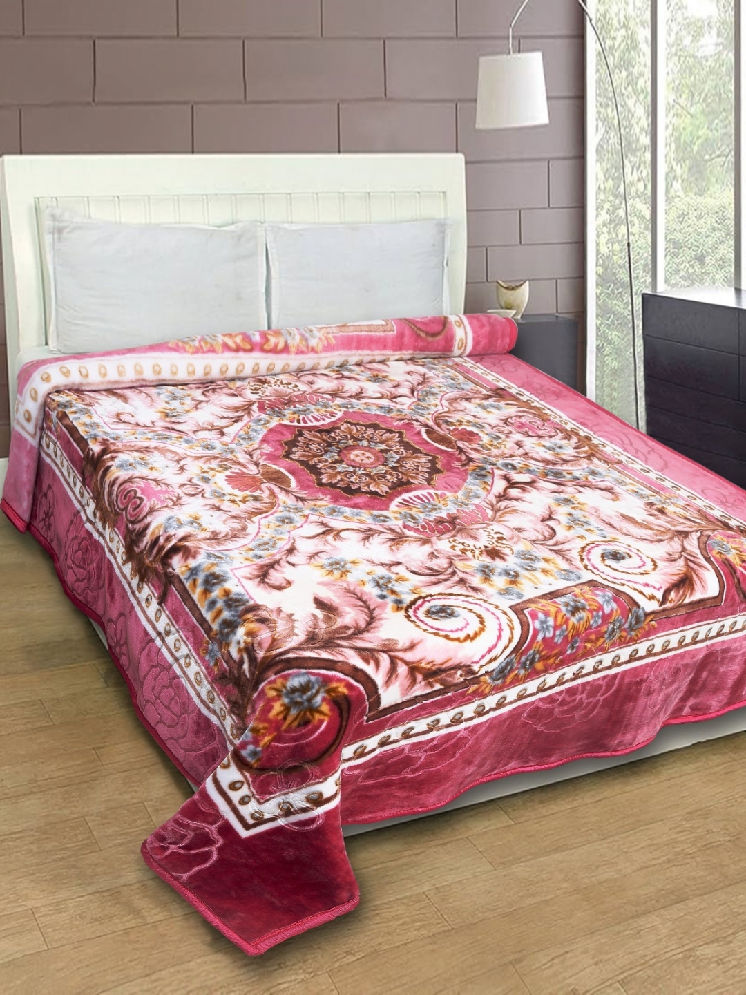 

MAGICAL Multicoloured Mink 500 GSM Double Bed Fashion, Pink