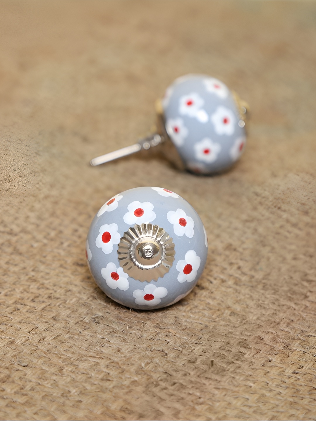 

MODEFE Blue & White 6 Pieces Printed Ceramic Door Knobs