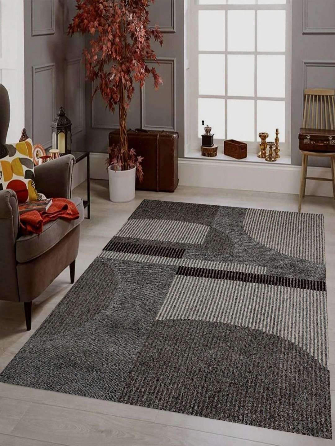

MRIC Grey Bohemian Hand-Tufted Woollen Carpet