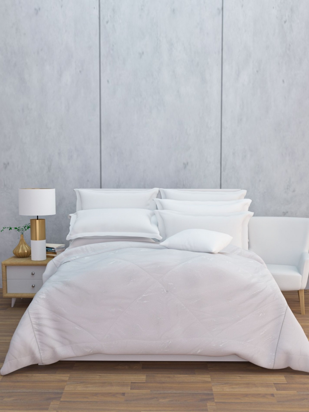 

HAPPY HUES Off White 380 GSM Double Bed Blanket