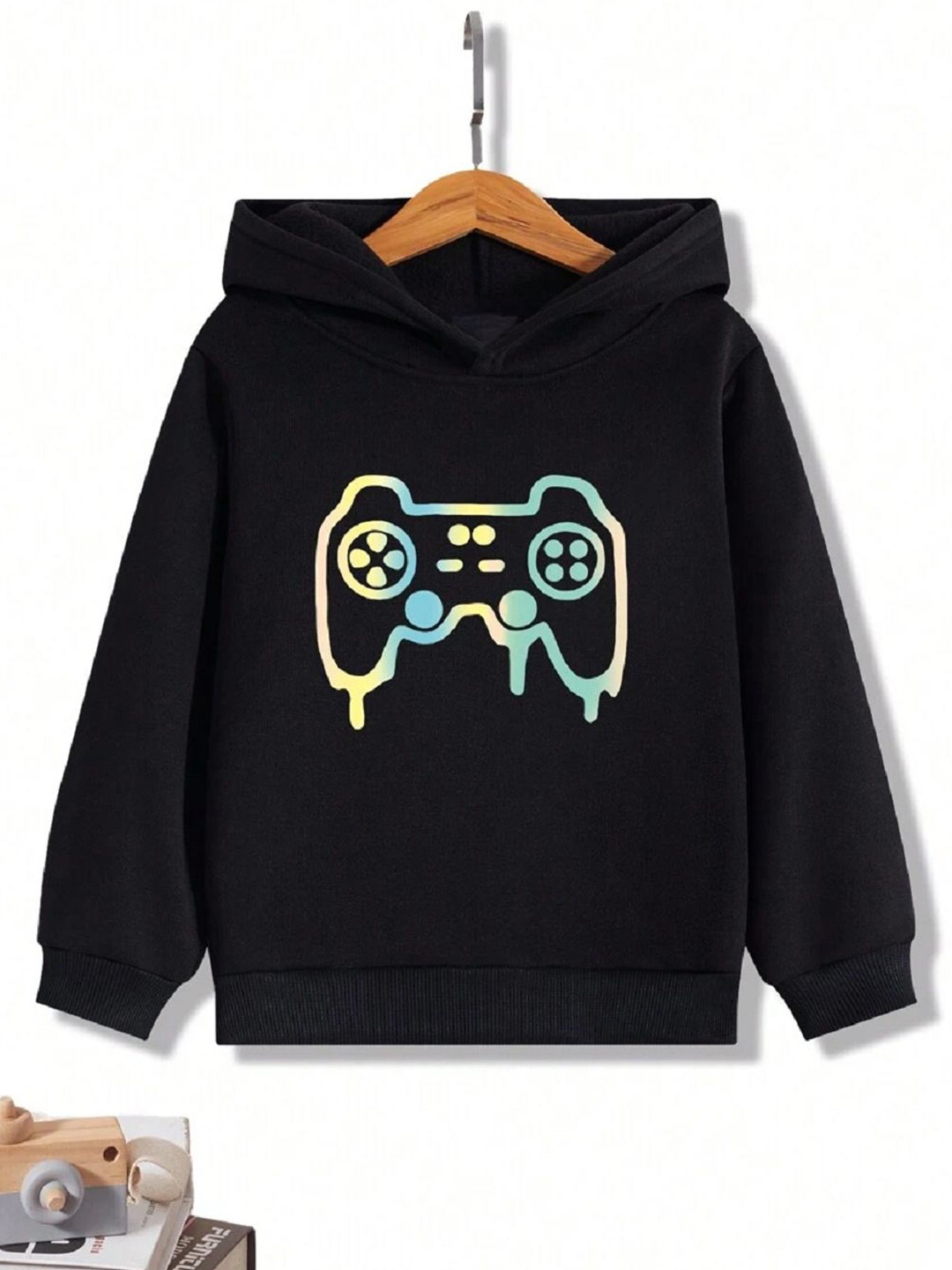 

BAESD Girls Printed Sweatshirt, Black