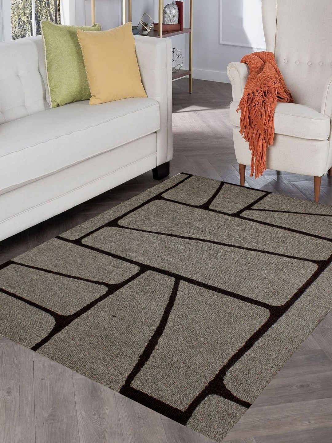 

MRIC Grey Bohemian Hand-Tufted Woollen Carpet