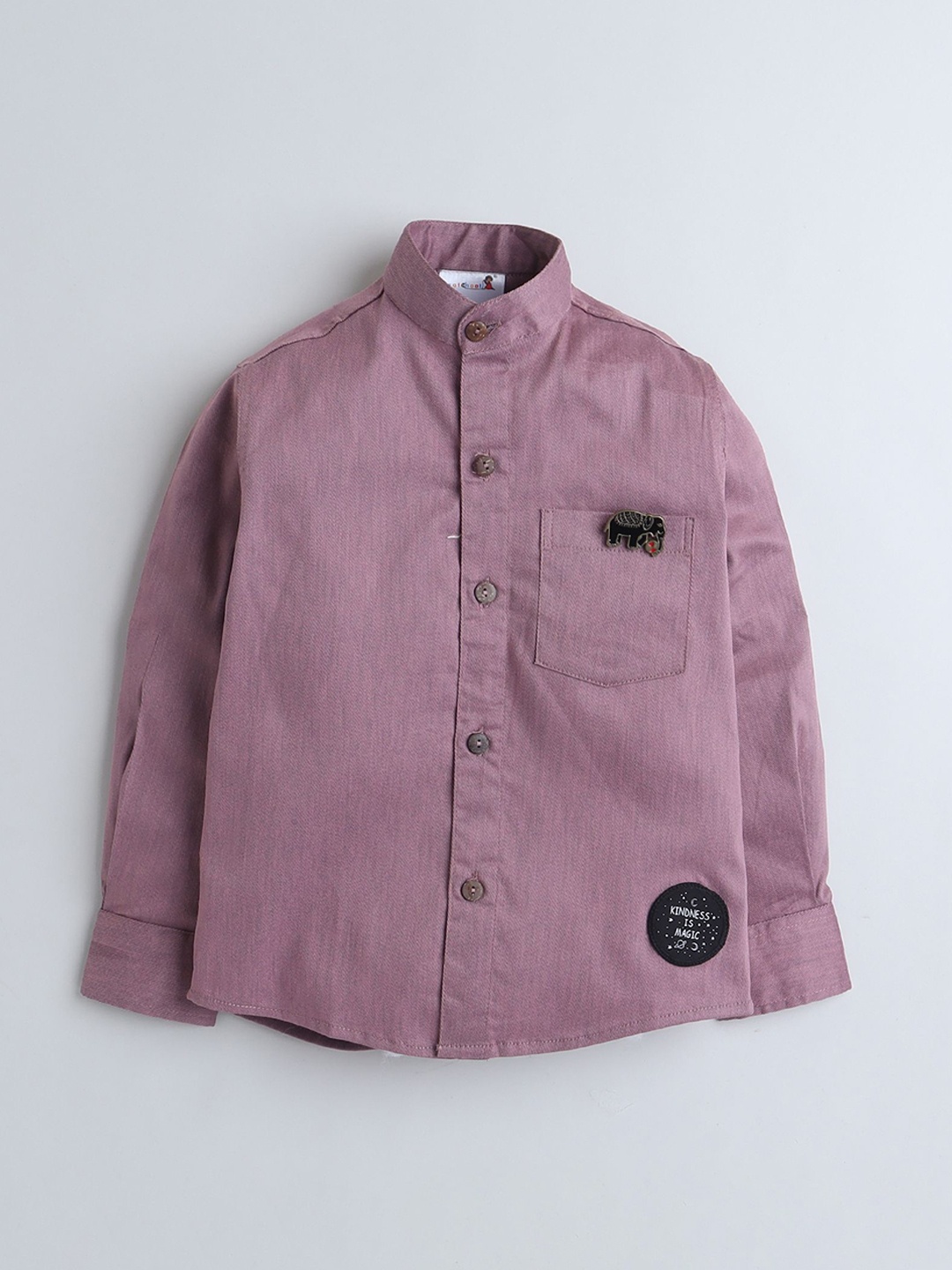 

BAATCHEET Boys Opaque Party Shirt, Purple