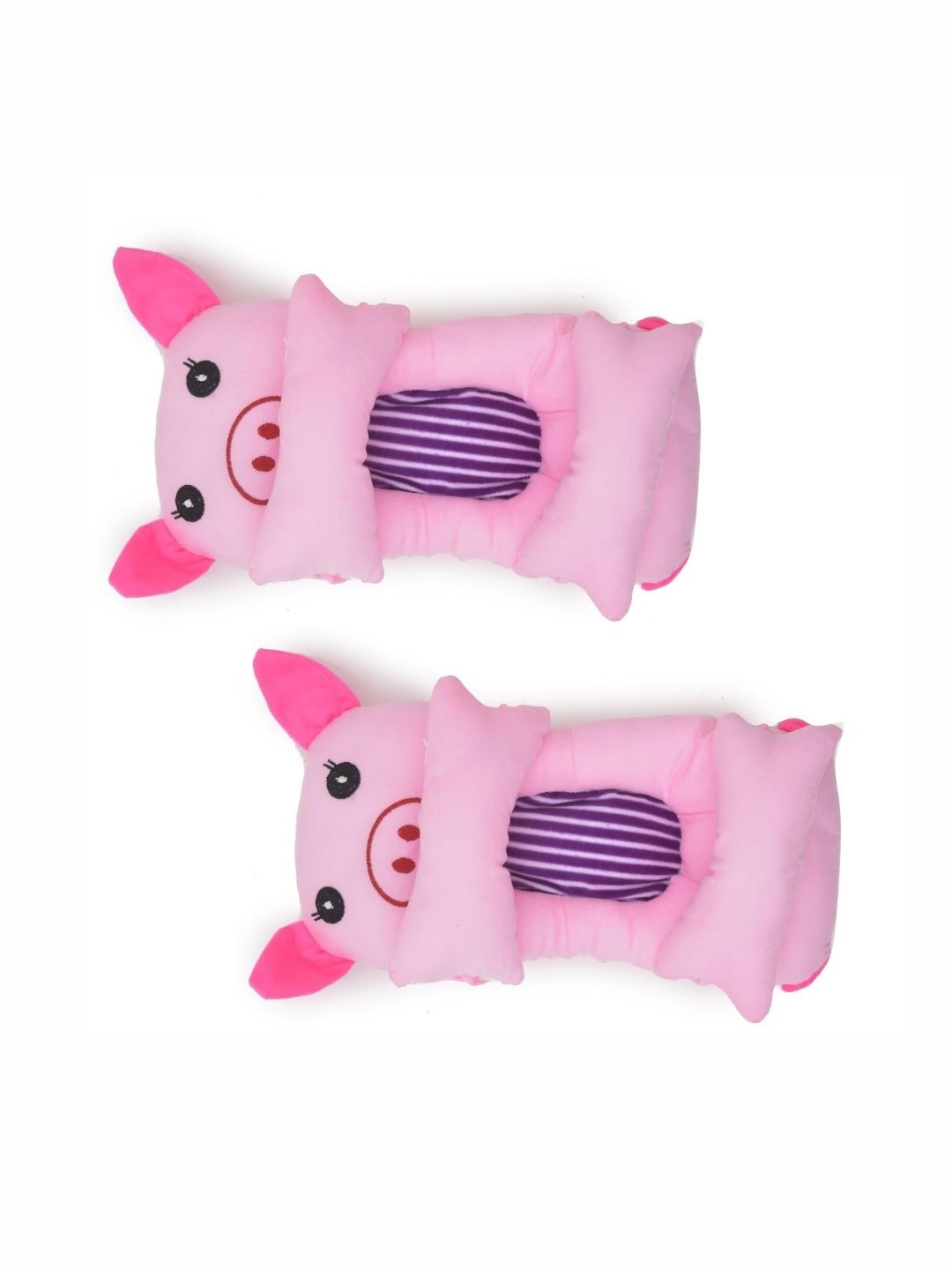 

RRC Pink Set of 2 Faux Velvet Lightweight Baby Pillow