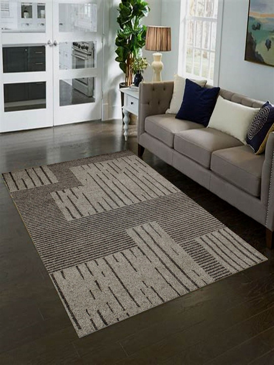 

MRIC Grey Bohemian Hand-Tufted Woollen Carpet
