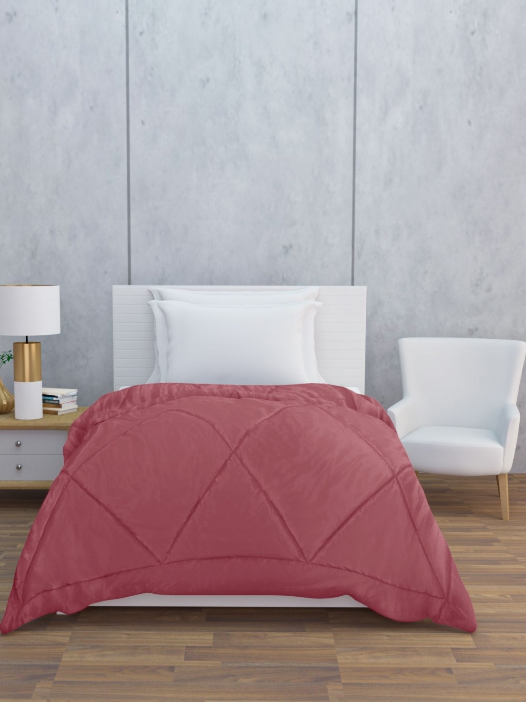 

HAPPY HUES Pink Geometric 380 GSM Single Bed Blanket