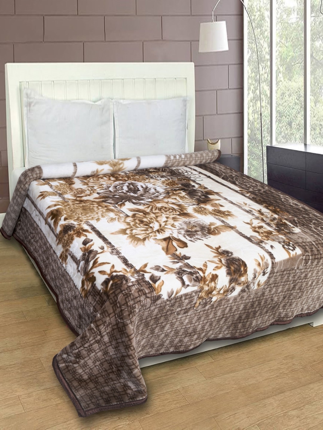 

MAGICAL Multicoloured Mink 500 GSM Double Bed Fashion, Cream