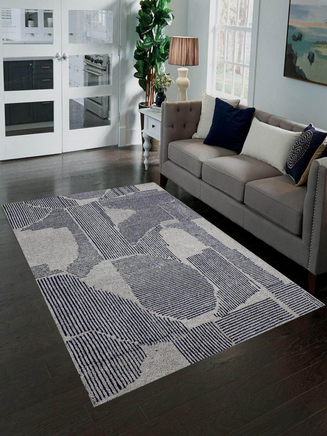 

MRIC Blue Bohemian Hand-Tufted Woollen Carpet