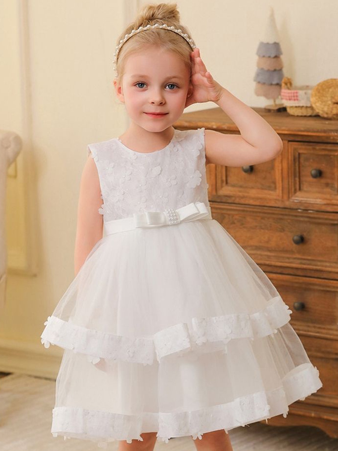 

LULU & SKY Fit & Flare Dress, White