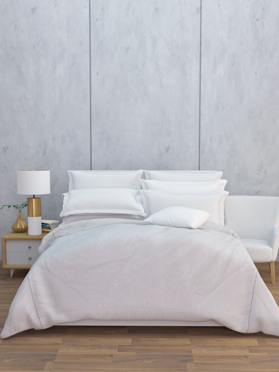 

HAPPY HUES White 380 GSM Double Bed Comforter
