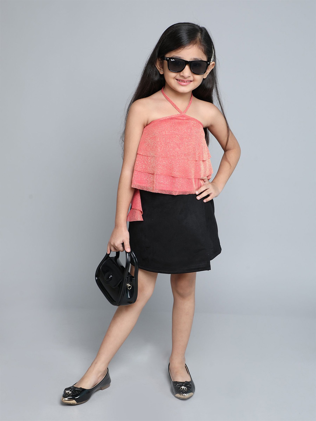 

taffykids Girls Top with Skirt, Pink