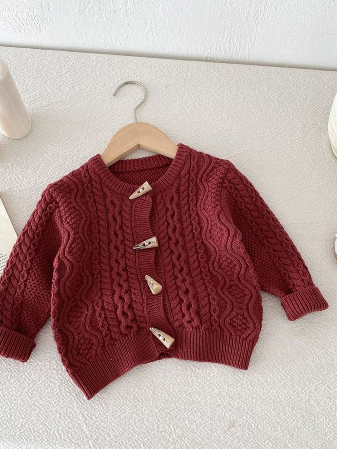 

LULU & SKY Girls Cardigan, Red