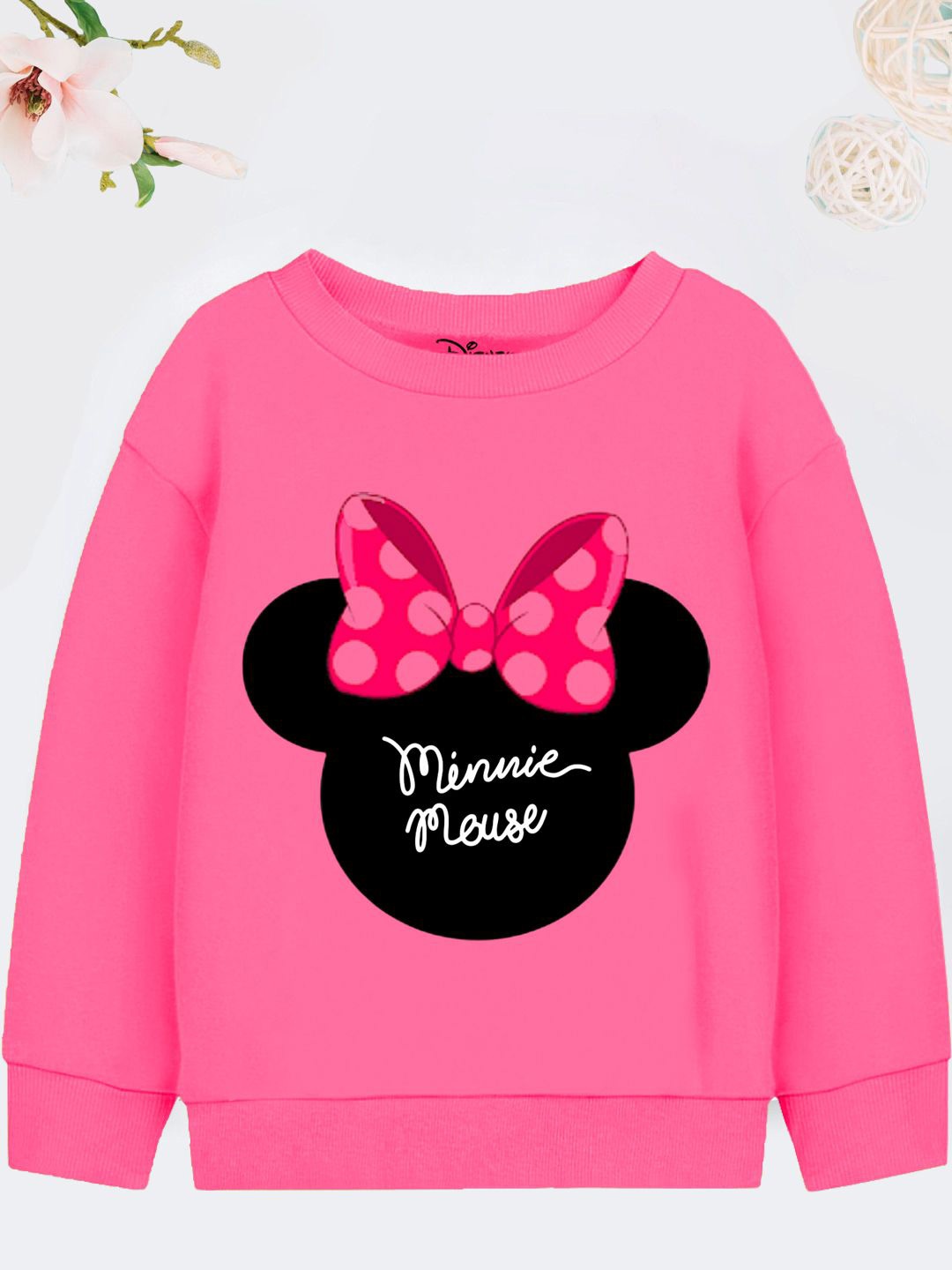 

YK Disney Girls Printed Sweatshirt, Pink