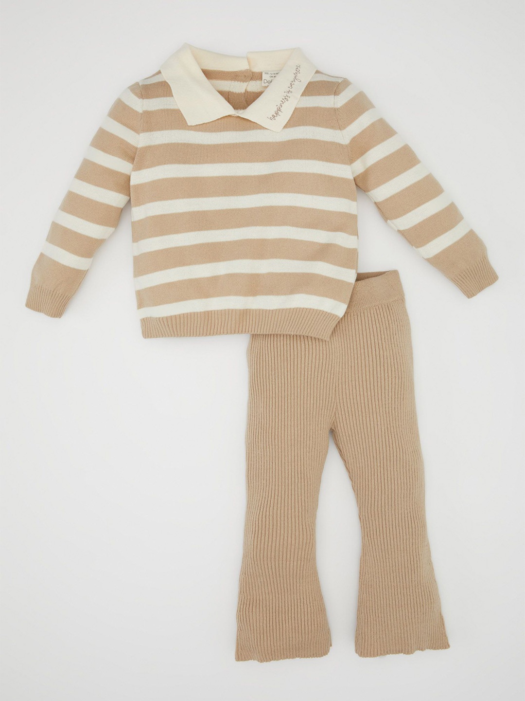 

DeFacto Girls Striped T-shirt, Cream