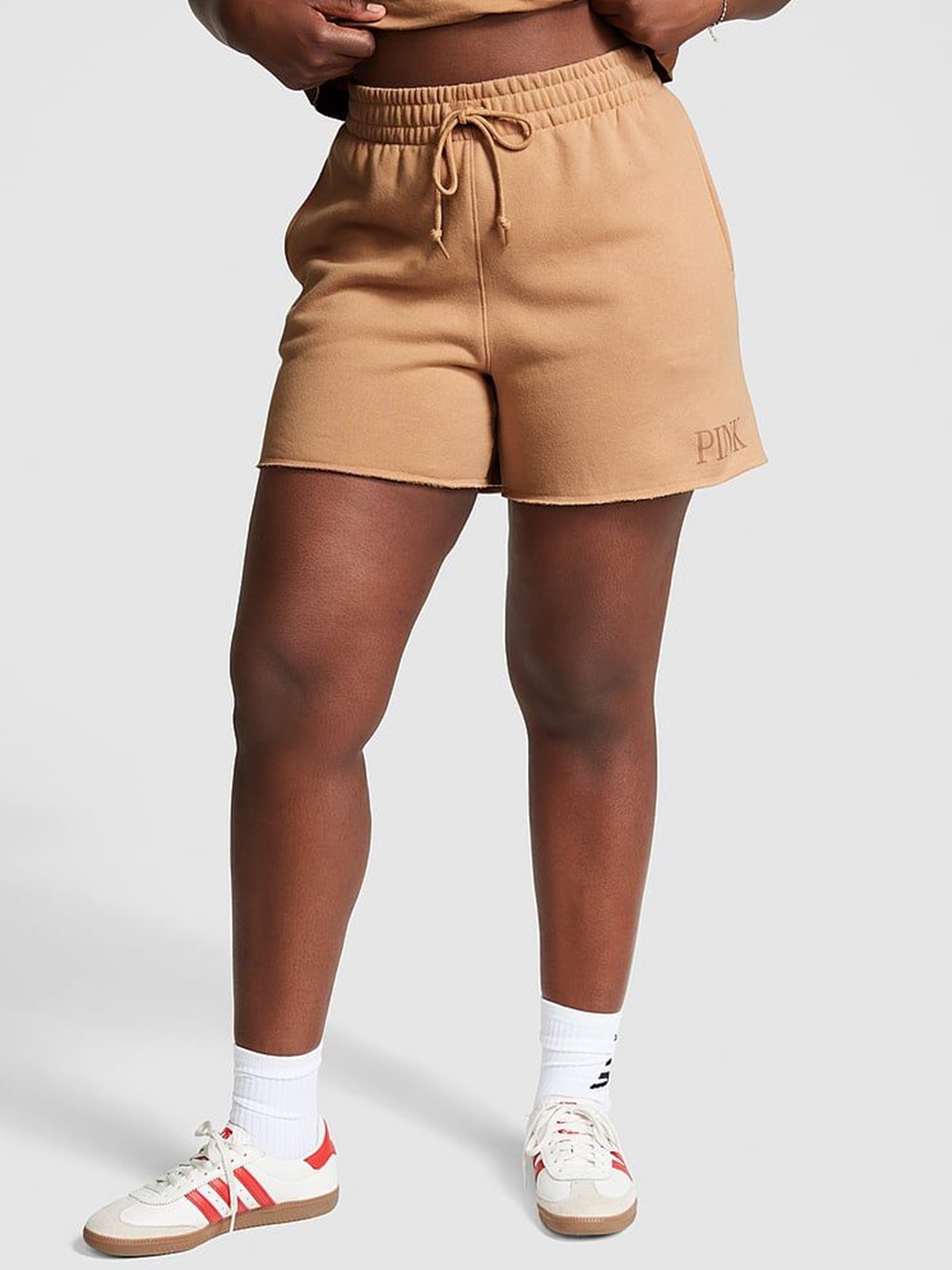 

Victoria's Secret Women Regular Fit High-Rise Shorts, Beige
