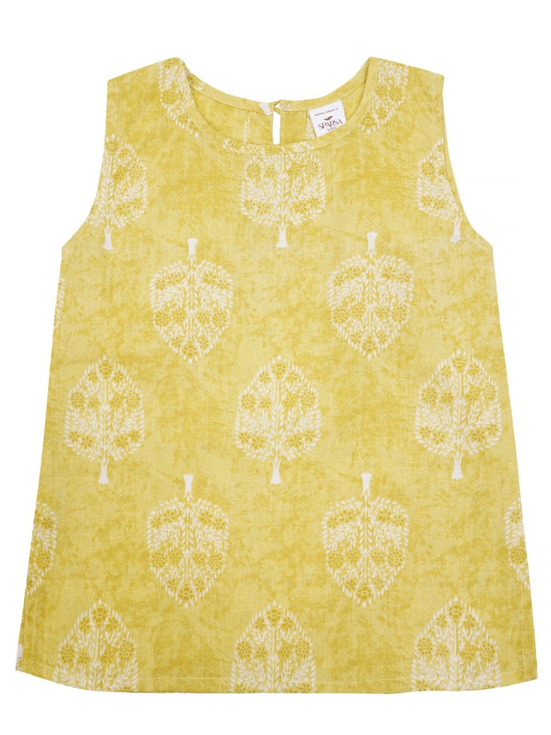 

SPARSA Print Cotton Top, Yellow