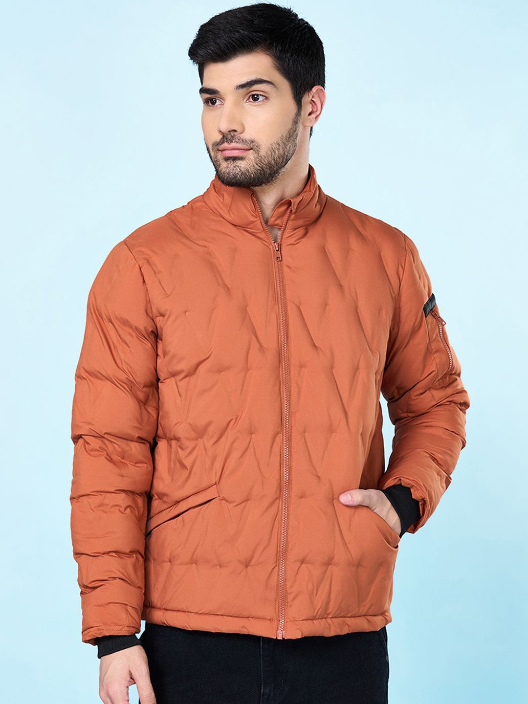 

SF JEANS by Pantaloons Men Puffer Jacket, Rust