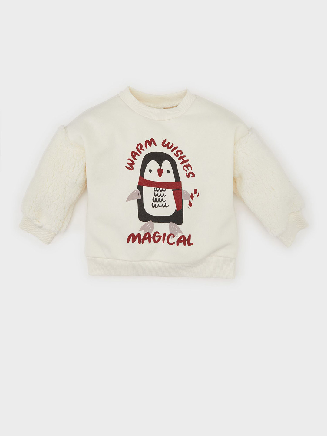 

DeFacto Girls Printed Pullover, White