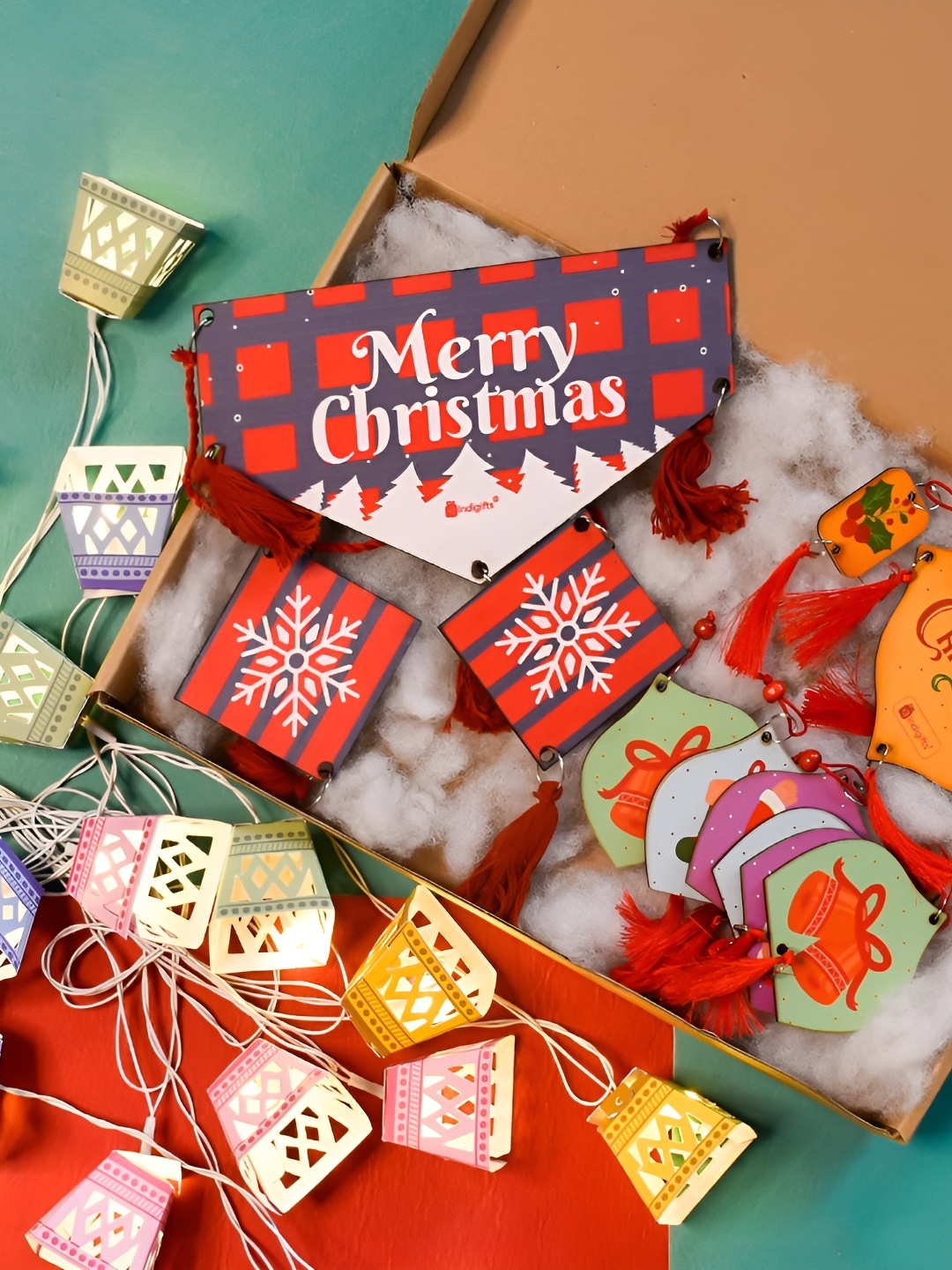 

Indigifts 11-Pcs Red & Yellow Printed Home Gift Sets