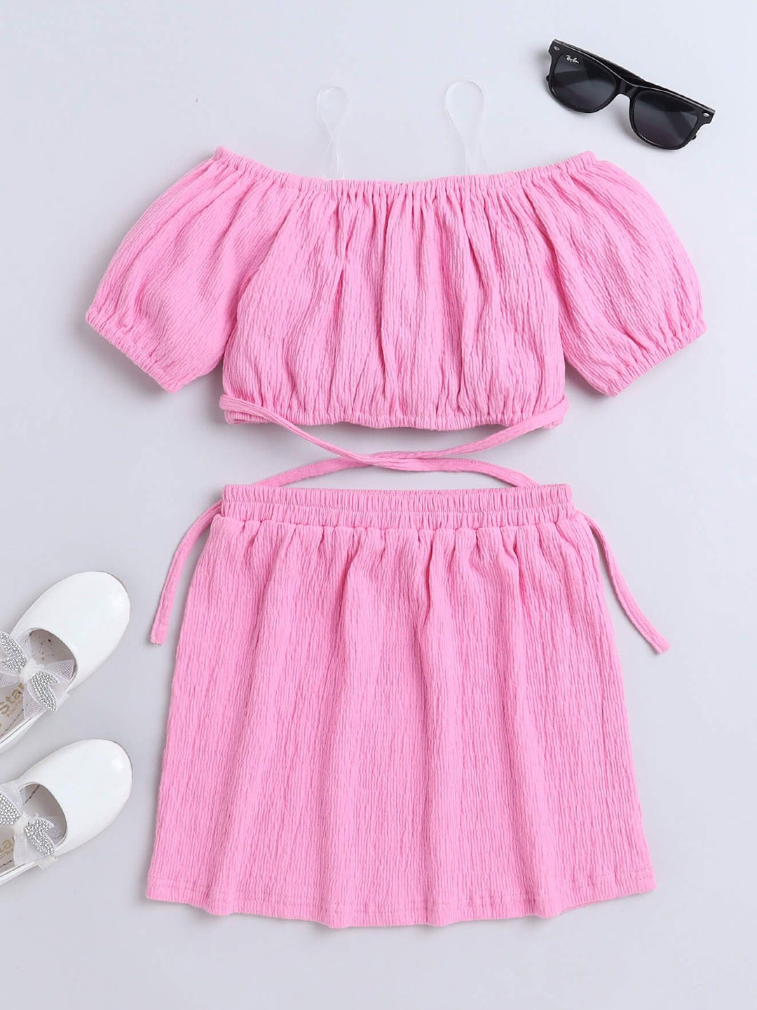 

taffykids Girls Top with Skirt, Pink