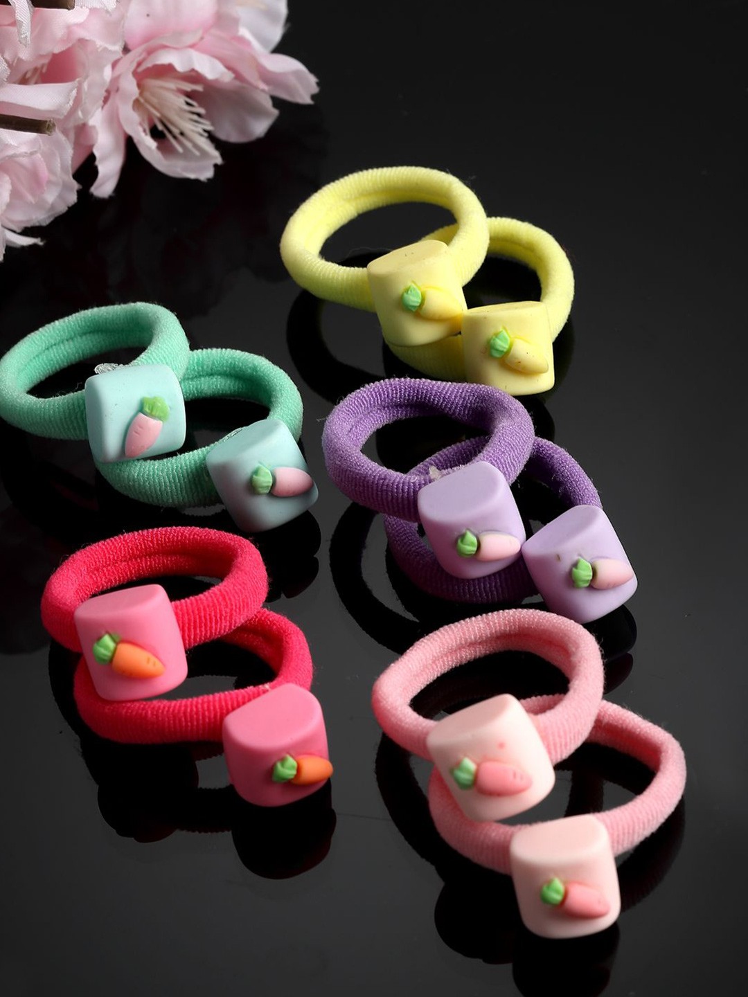 

Stoln Girls Ponytail Holders, Pink