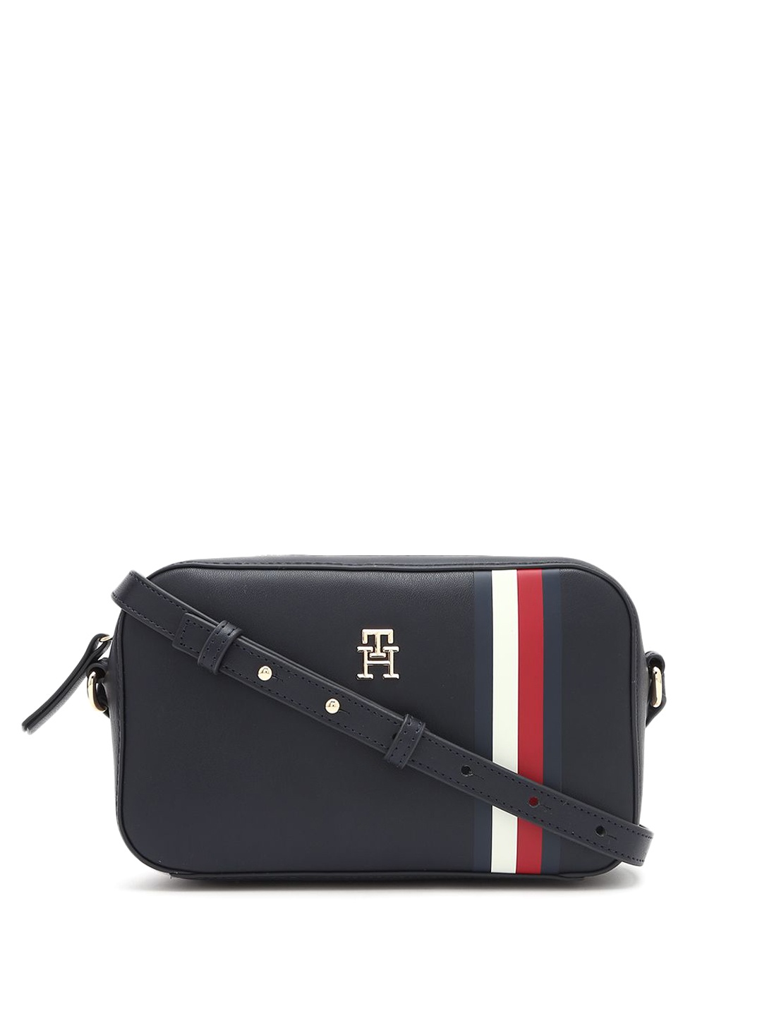 

Tommy Hilfiger PU Shopper Sling Bag with Quilted, Blue