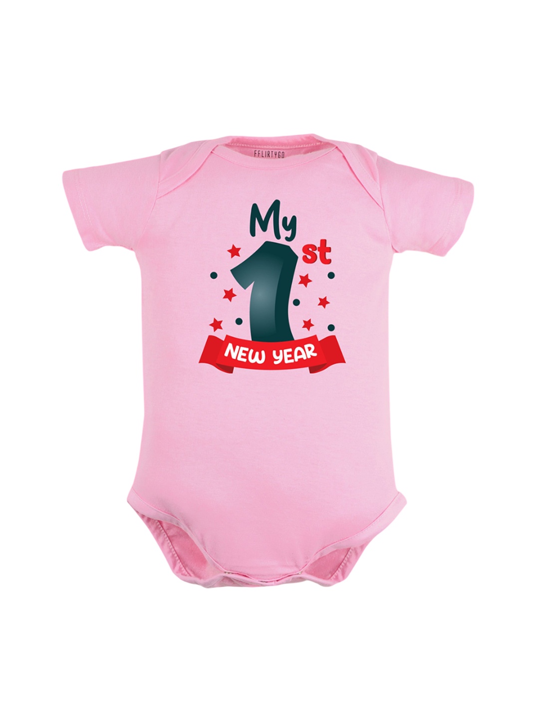 

FFLIRTYGO Infants Printed Cotton Bodysuit, Pink