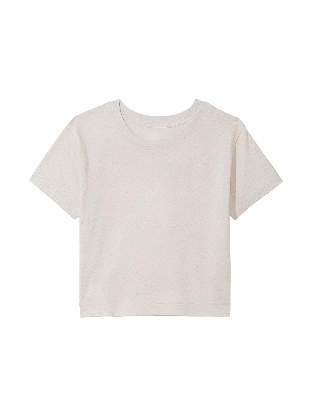 

Victoria's Secret Women Solid Round Neck Cotton T-shirt, Beige